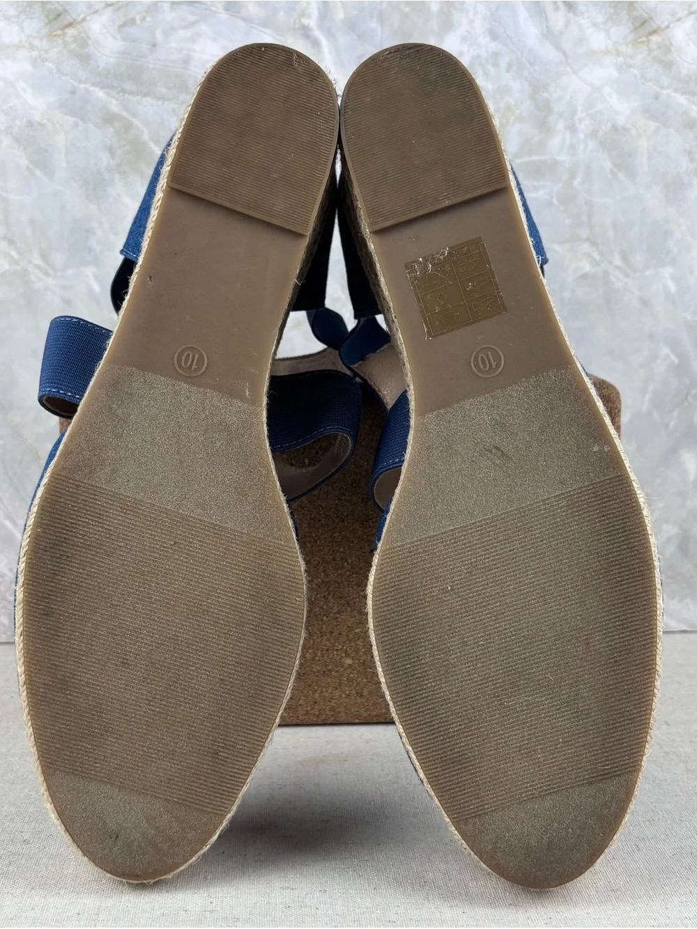 Dream Pairs Denim Blue Espadrille Wedge Sandals Women’s 10 Summer